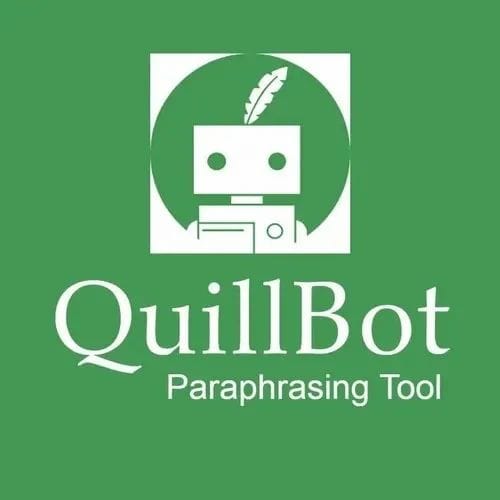 QuillBot paraphrasing tool logo for AI writing, rewriting, and content improvement