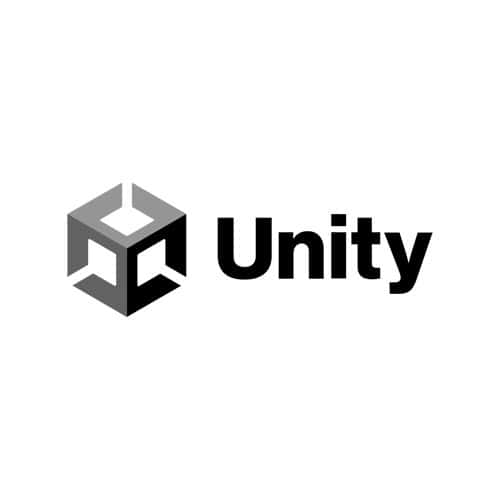 Unity logo for game development, 3D design, and interactive app creation