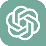 ChatGPT logo for AI chat, writing assistance, and productivity support
