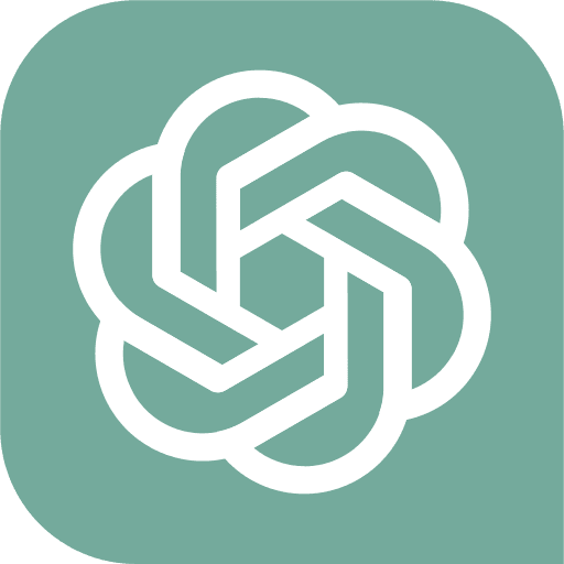 ChatGPT logo for AI chat, writing assistance, and productivity support