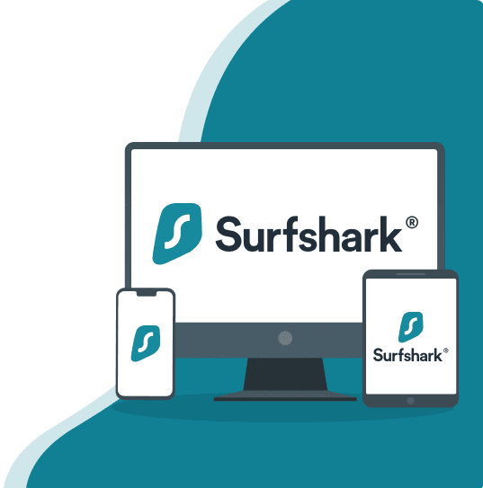 Surfshark VPN interface for secure browsing, online privacy, and device protection