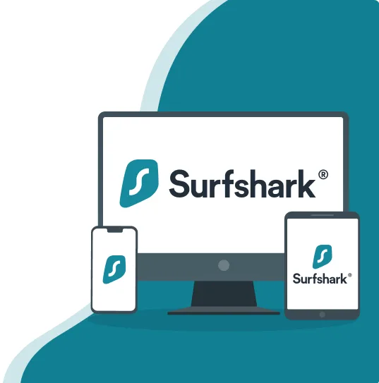 Surfshark VPN interface for secure browsing, online privacy, and device protection