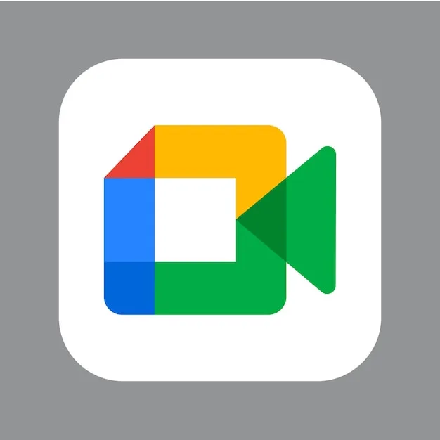 Google Meet app icon for online video meetings and virtual team collaboration