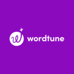 Wordtune logo on a purple background for AI writing and sentence rewriting assistance