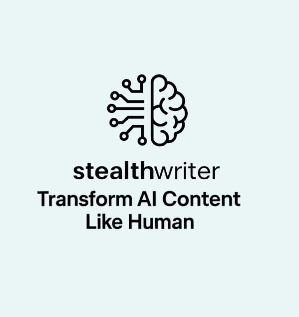StealthWriter AI content tool logo for making AI-generated text sound more human