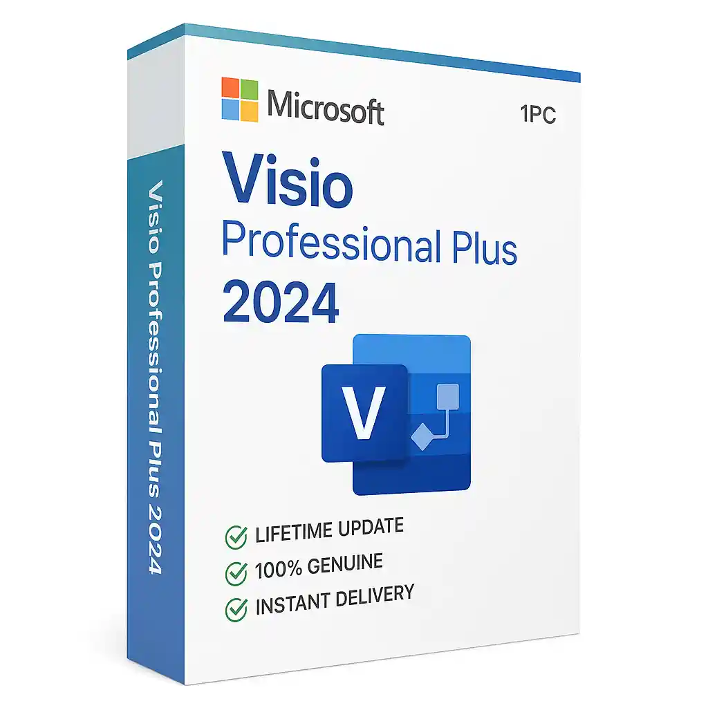 Microsoft Visio Professional Plus 2024 Microsoft Visio Professional Plus 2024 software for creating diagrams, flowcharts, and technical visualizations