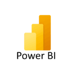 Microsoft Power BI logo for business intelligence, data visualization, and analytics reporting