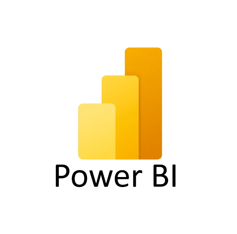 Microsoft Power BI logo for business intelligence, data visualization, and analytics reporting