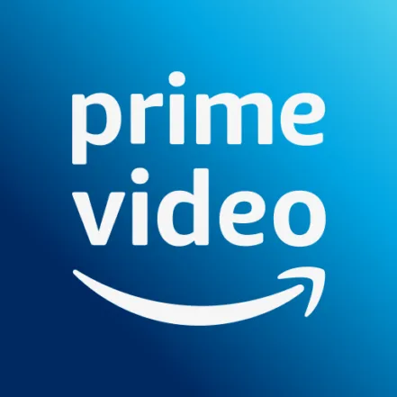 Amazon Prime Video logo for streaming movies, TV shows, and original entertainment