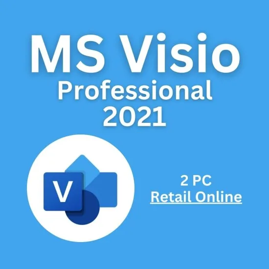 Microsoft Visio Professional 2021 software for creating diagrams, flowcharts, and business process maps