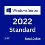 Windows Server 2022 Standard edition for business servers, virtualization, and secure IT infrastructure