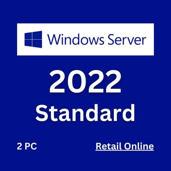 Windows Server 2022 Standard edition for business servers, virtualization, and secure IT infrastructure