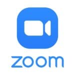 Zoom logo for video conferencing, online meetings, and remote team communication